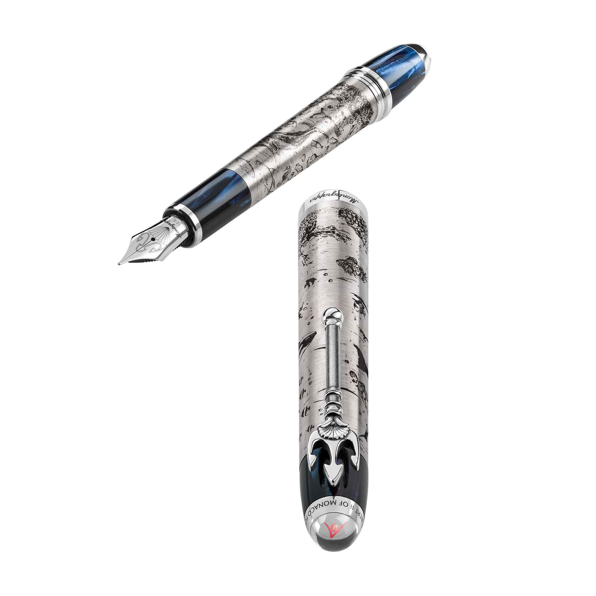 MONTEGRAPPA - Montegrappa Prince Albert II of Monaco Foundation Ocean Fountain Pen 3